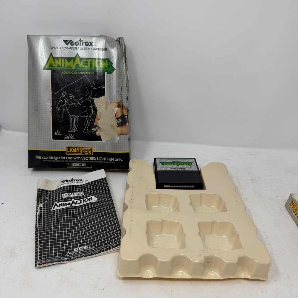 Vintage Vectrex AnimAction 1983 Game Cartridge Box Manual